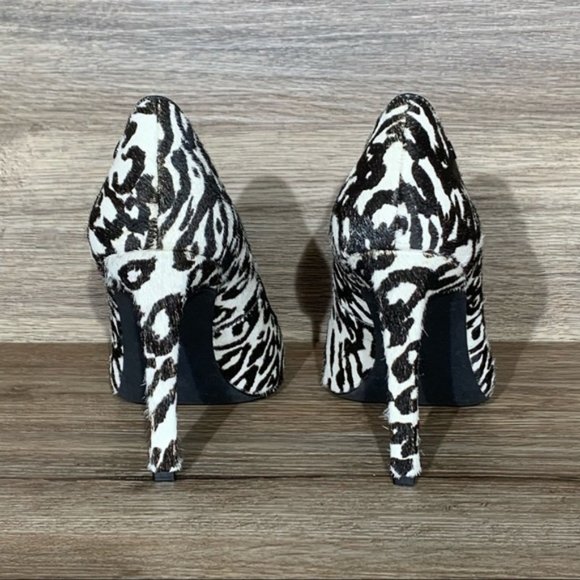 Calvin Klein Brady Calf Hair Black/Off-White Pump - Picture 6 of 8